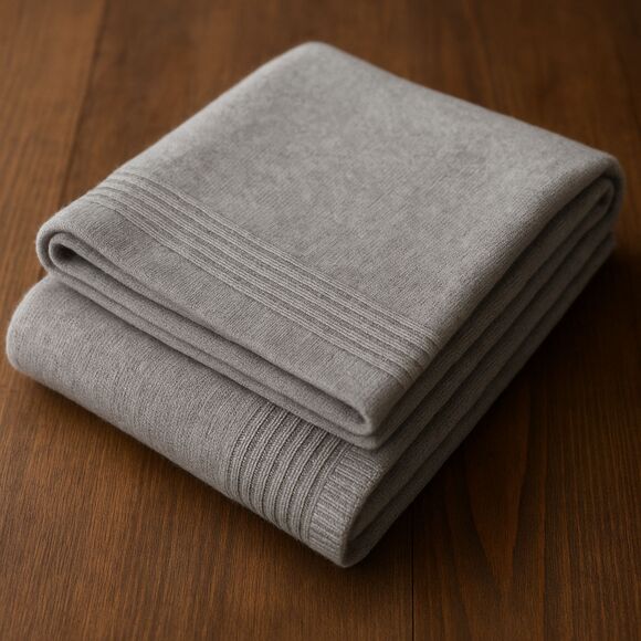 Halogen 100% Cashmere Travel Wrap Shawl Scarf – Gray – One Size – 74” Long - Picture 13 of 14